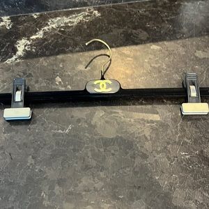 Chanel - black velvet skirt/pant hanger.